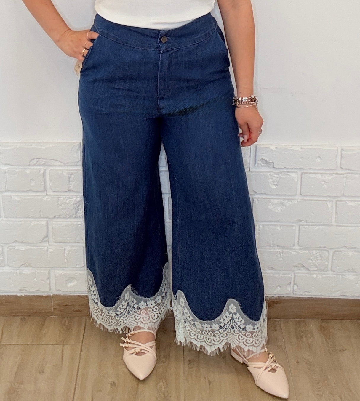 Jeans con pizzo