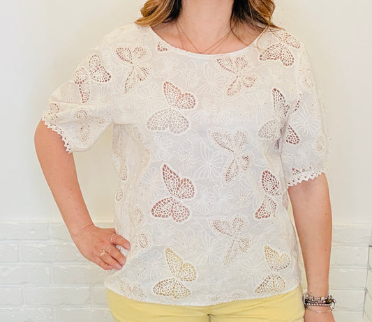 Blusa ricamata
